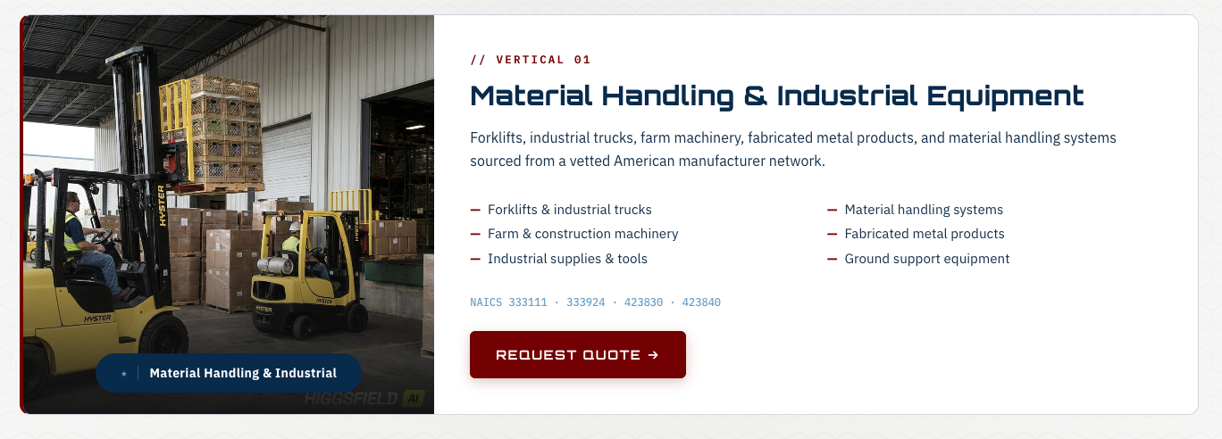 Forward Motion Group — five procurement verticals 1